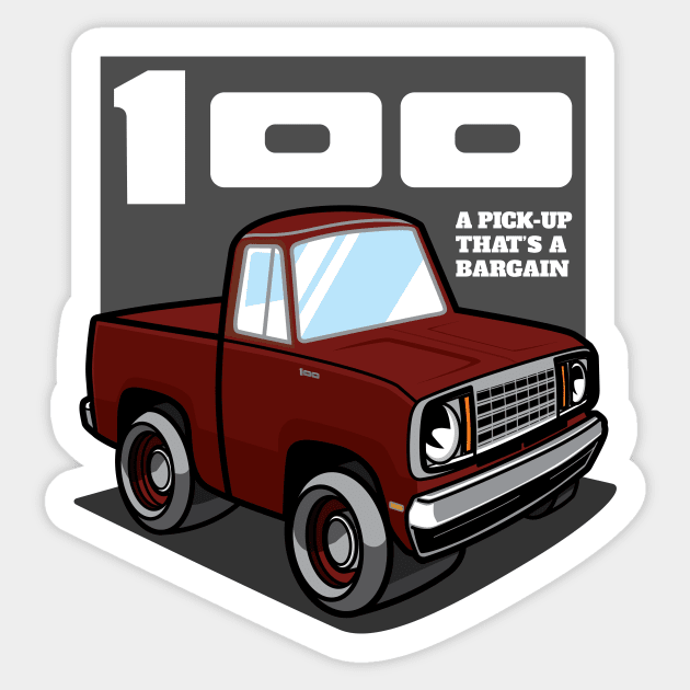 Bright Canyon Red - D-100 (1978) Sticker by jepegdesign